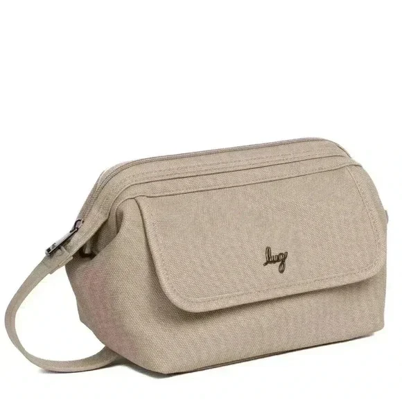LUG Via Matte Luxe VL (Vegan Leather) Toiletry Cosmetic Case - Sand Taupe - Picture 2 of 13